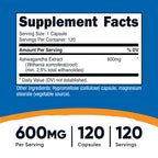 Nutricost Ashwagandha Herbal Supplement 600mg Capsules