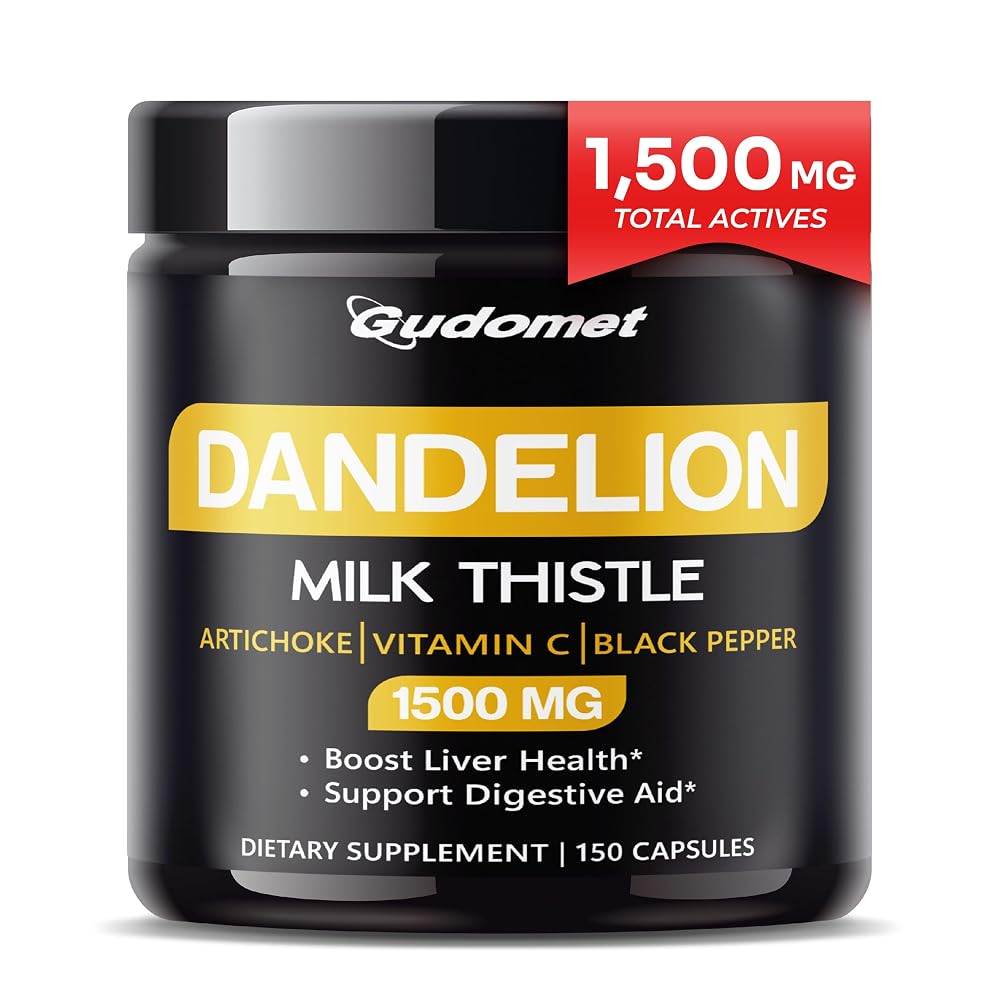 Gudomet Dandelion Complex 1,500 mg with Milk Thistle & Artichoke - 150 Capsules