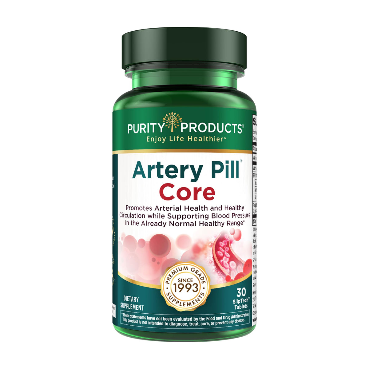 Purity Products Artery Pill Core Vitamin K2 Nitric Oxide - 30 Capsules