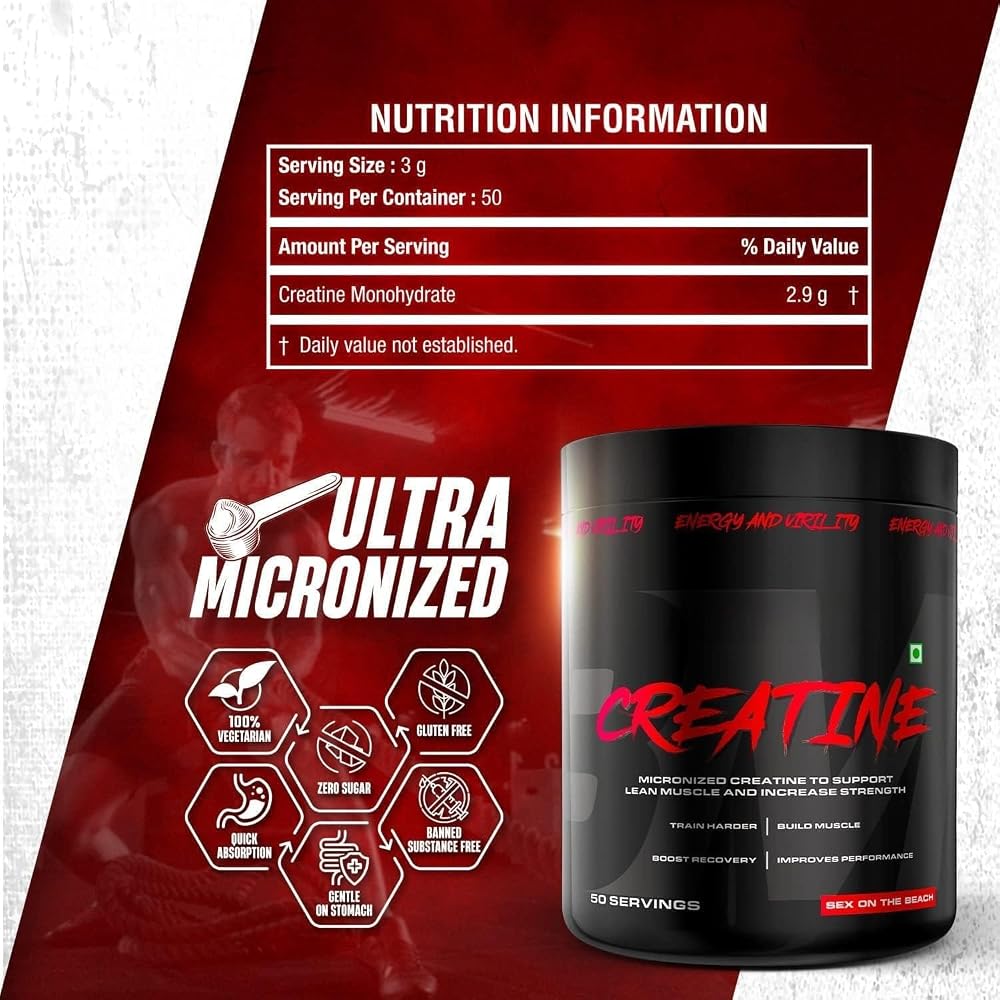 Generic Nutrition Creatine Monohydrate Powder for Strength - 50 Servings - image 2