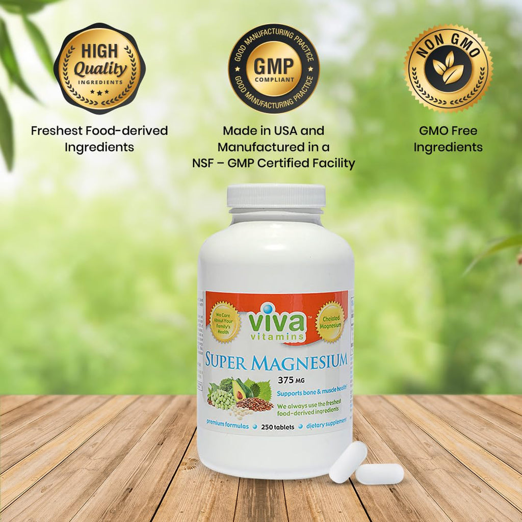 Viva Vitamins Super Magnesium - 250 Capsules - image 6