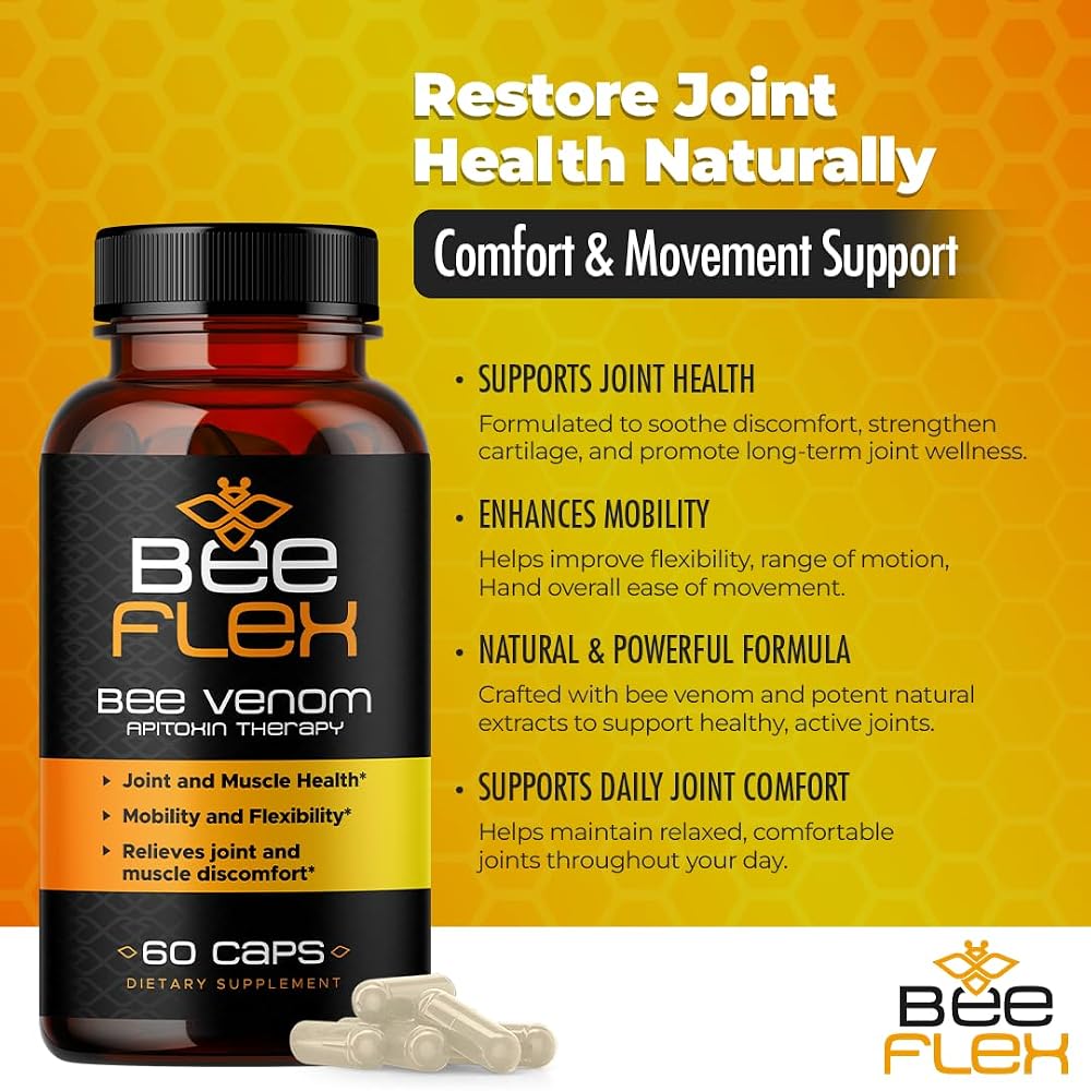 AURA VITAMINS Bee Flex Joint Support Glucosamine & Turmeric - 60 Capsules - image 4