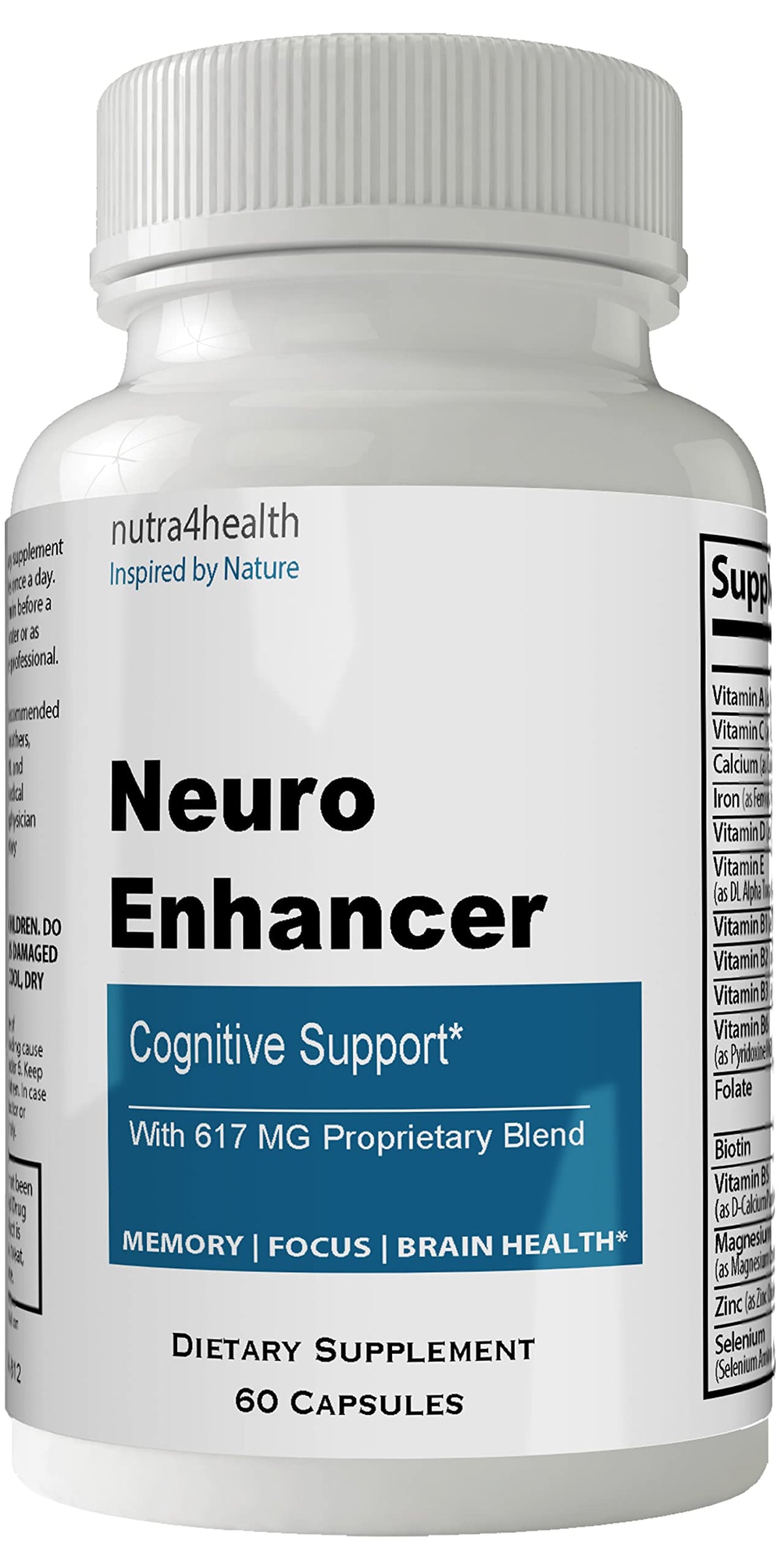 Nutra4health Neuro Enhancer Brain Booster Nootropic - 60 Capsules