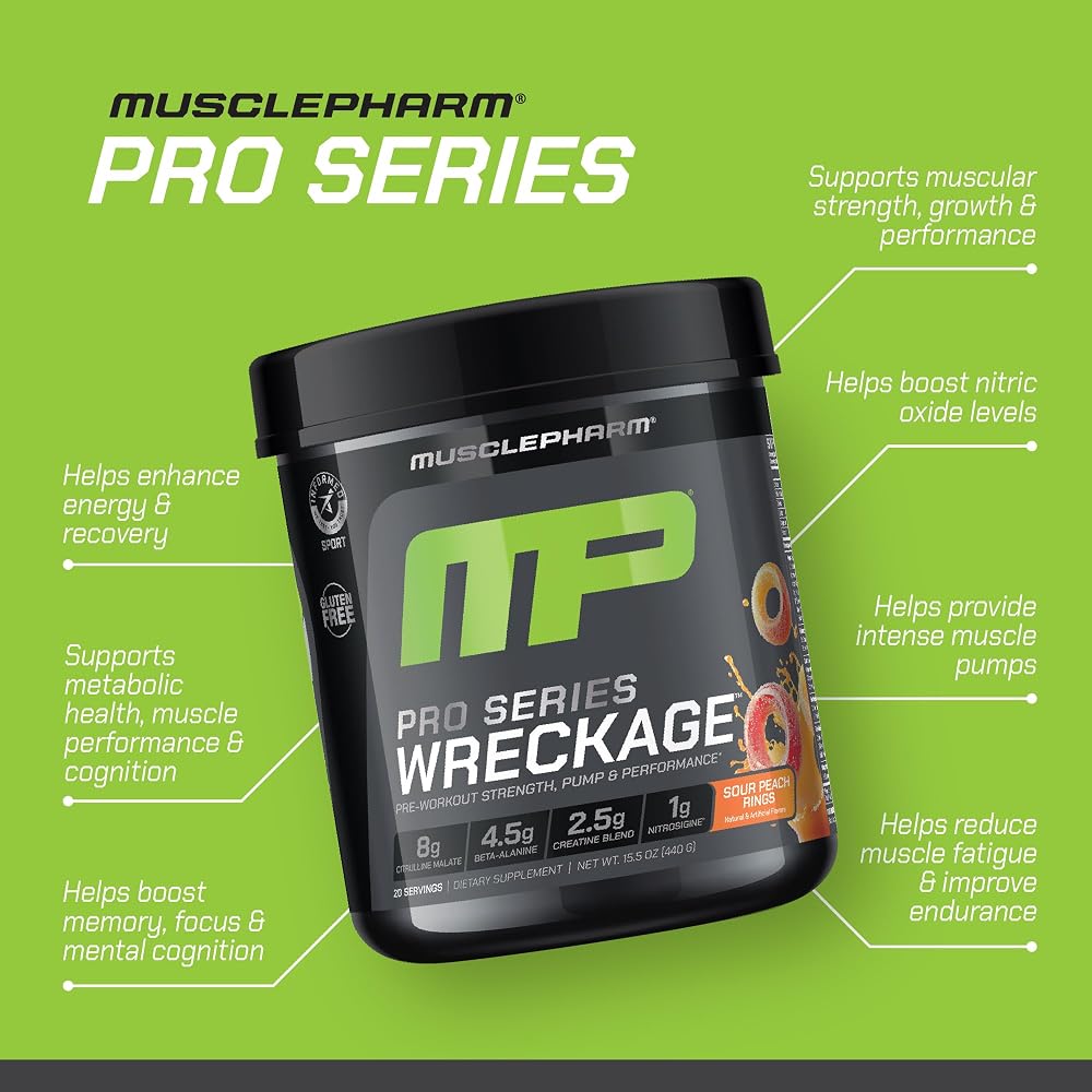 Muscle Pharm MusclePharm Pro Series Wreckage Pre-Workout Powder - 20 Servings - image 3