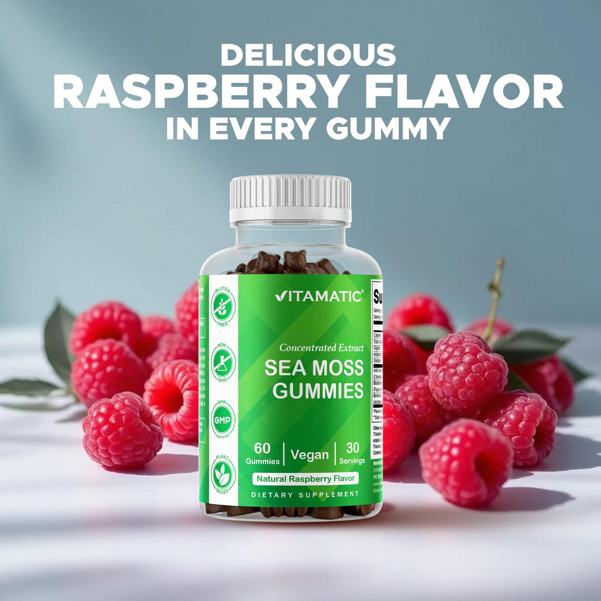 Vitamatic Sea Moss Gummies with Bladderwrack & Burdock - 60 Gummies - image 5