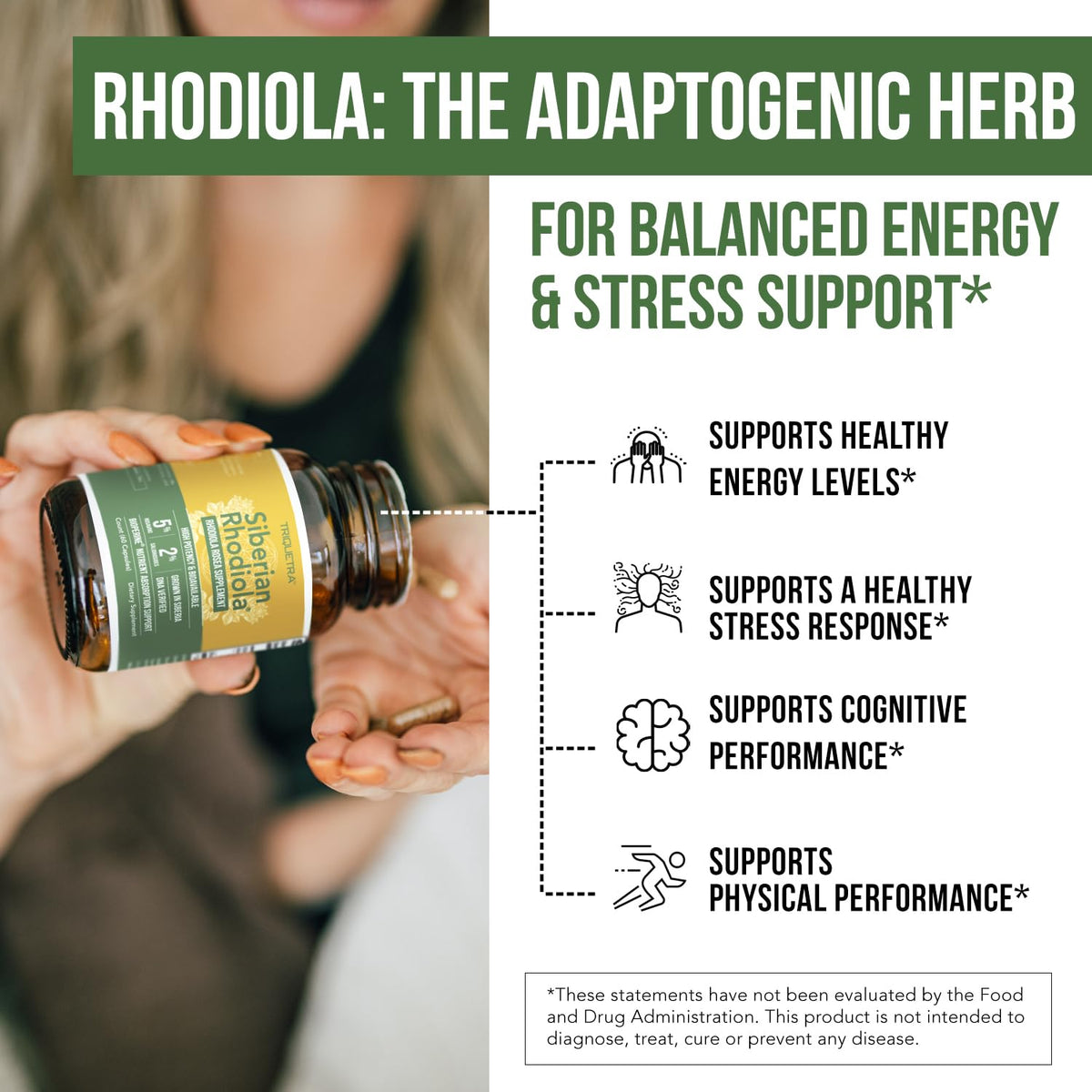 Triquetra Health Max Strength Siberian Rhodiola Rosea 5% Rosavins - 60 Capsules - image 5