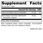 Source Naturals BioPerine Black Pepper Extract 10 mg - 60 Tablets - image 2