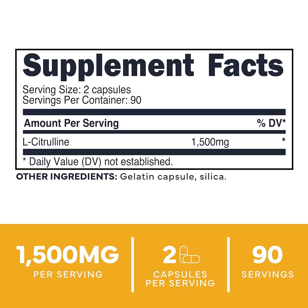 Type Zero L-Citrulline 1500mg - 180 Capsules - image 2