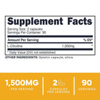 Type Zero L-Citrulline 1500mg - 180 Capsules - image 2