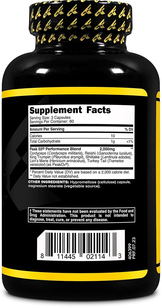 Primaforce Peak O2 Mushroom Blend 2000mg - 180 Capsules - image 4