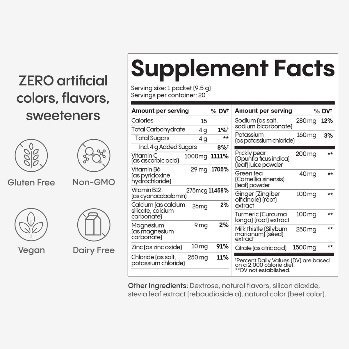 Hydralyte Plus Liver Support Hydration Packets - 7 Electrolytes