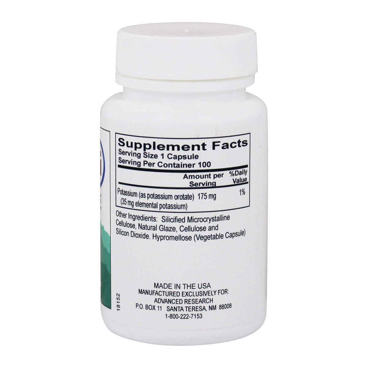 Essential Vitamins Potassium Orotate 175 mg - 100 Vegetarian Capsules - image 2