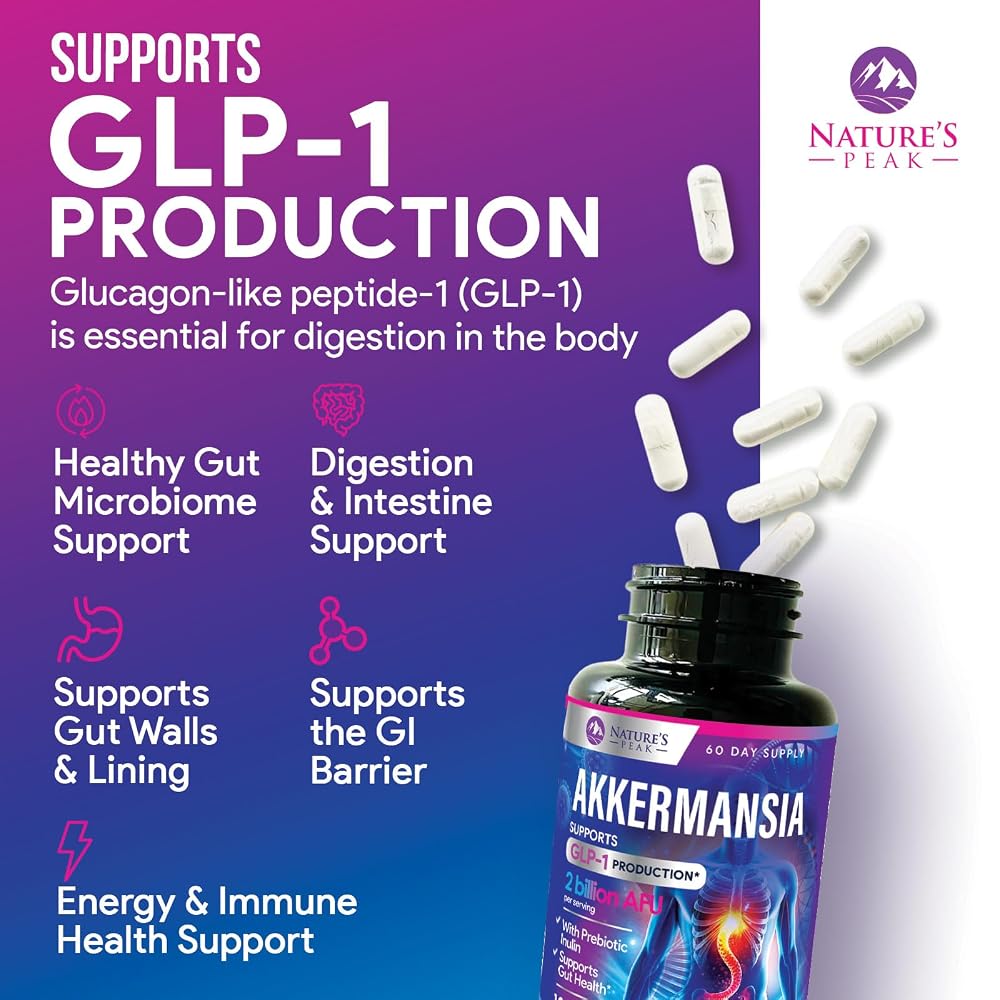 Nature's Peak Akkermansia Gut Health Supplement 2 Billion AFU