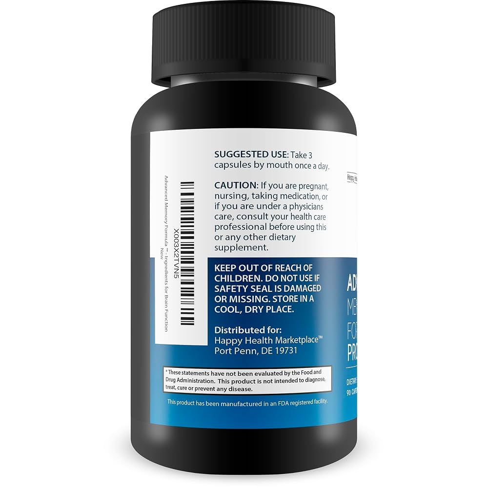 Happy Health Marketplace Advanced Memory Formula Pro Brain Support - 1 Count - image 3