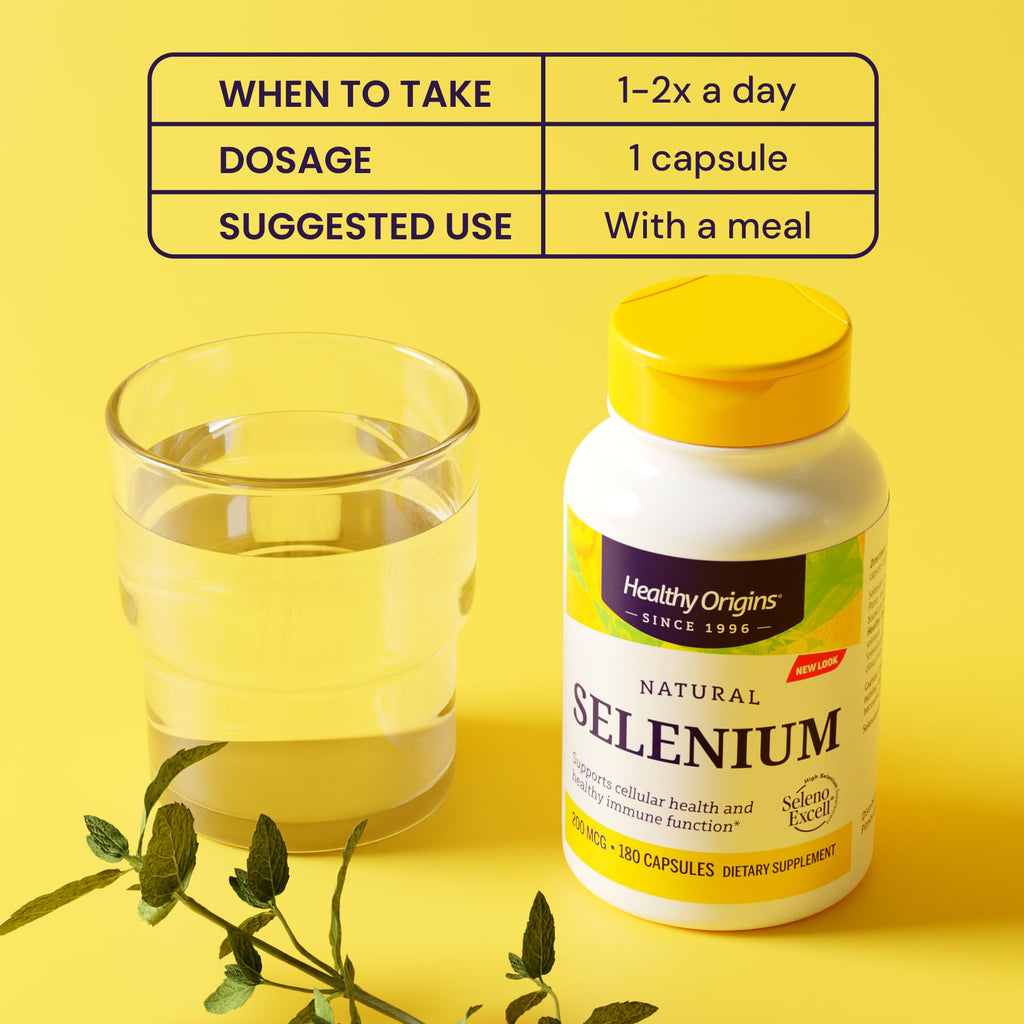 Healthy Origins Selenium 200 mcg SelenoExcell - 180 Capsules - image 5