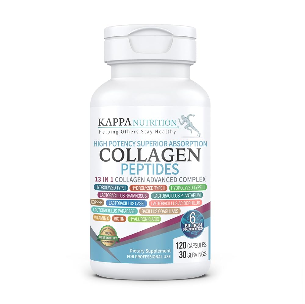 KAPPA NUTRITION Collagen Type I, II, III with Probiotics - 120 Capsules