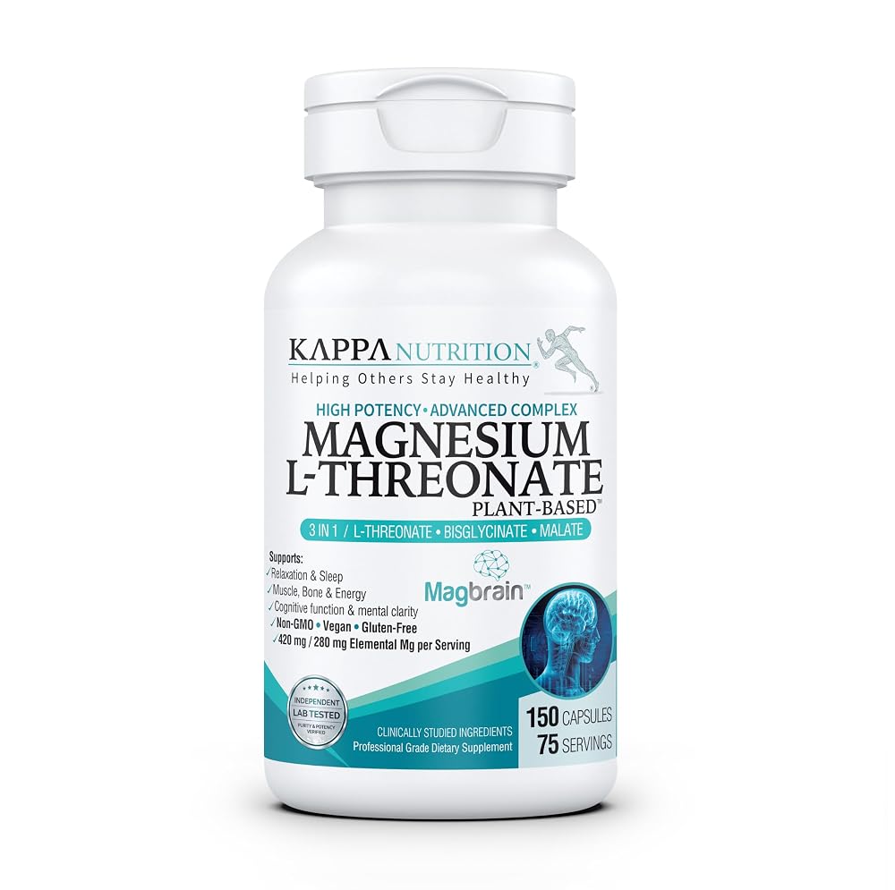 KAPPA NUTRITION Magnesium L-Threonate Plant-Based 3 in 1