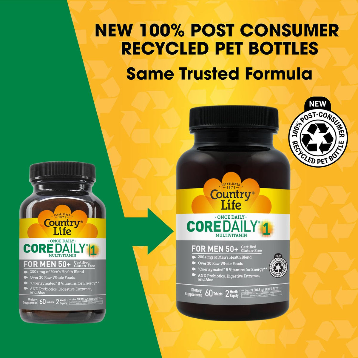 Country Life Core Daily-1 Multivitamin for Men 50+ - 60 Tablets - image 5