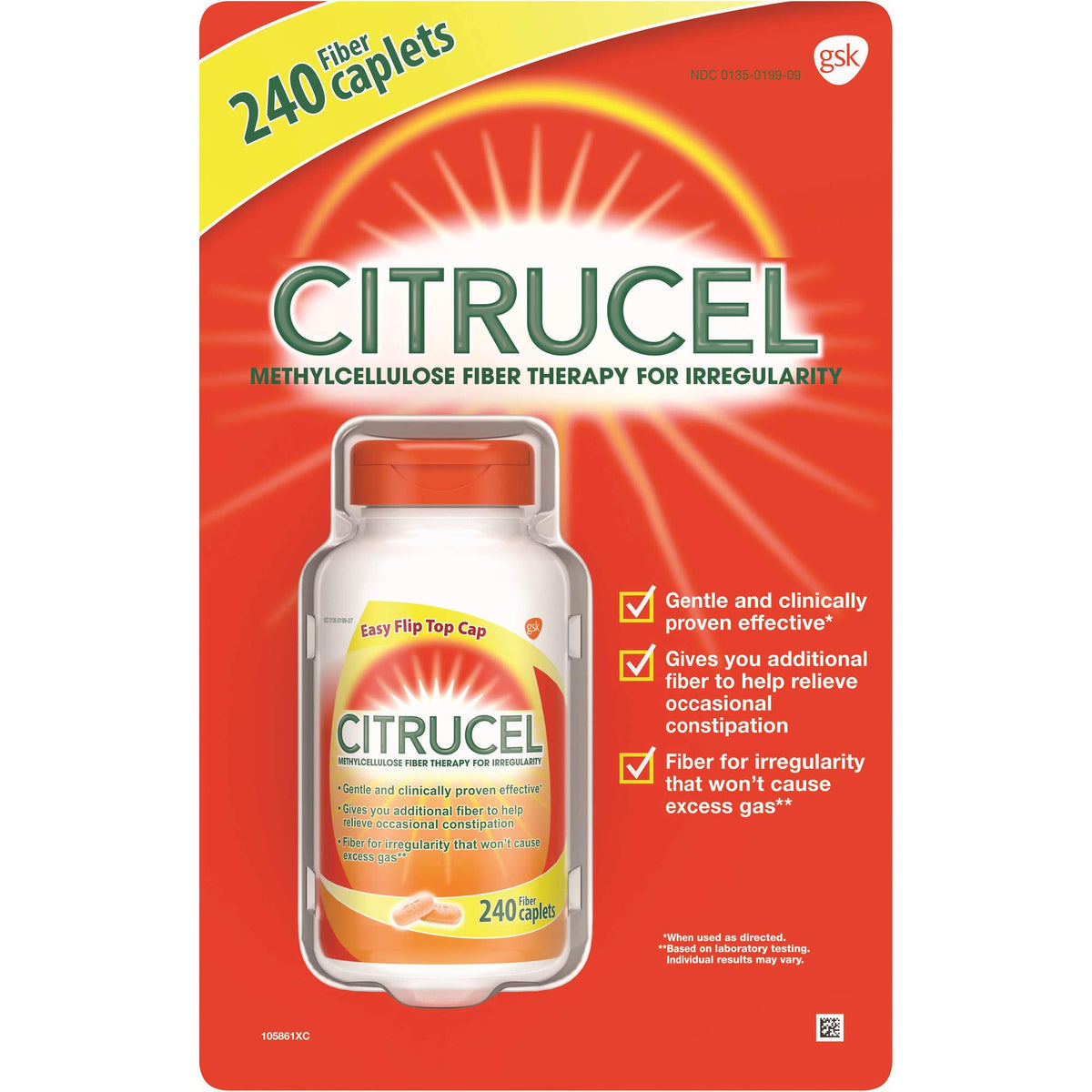 Citrucel Fiber Therapy for Regularity 500 mg - 240 Caplets