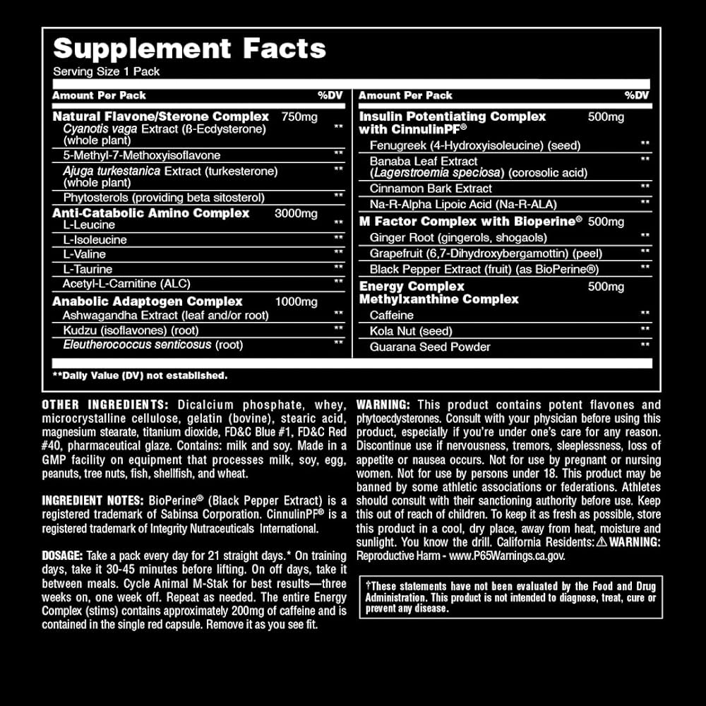 Animal Pump Preworkout & M-Stak Muscle Building Stack - 51 Count - image 6
