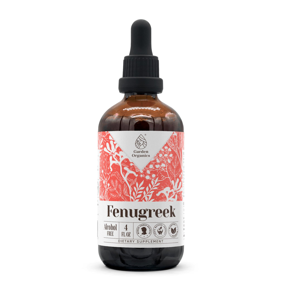 Garden Organics Fenugreek Alcohol-Free Natural Tincture Extract - 4 fl oz