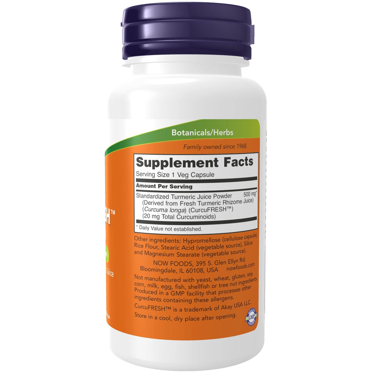 NOW Supplements CurcuFRESH Curcumin from Turmeric Juice - 60 Vegetarian Capsules - image 2