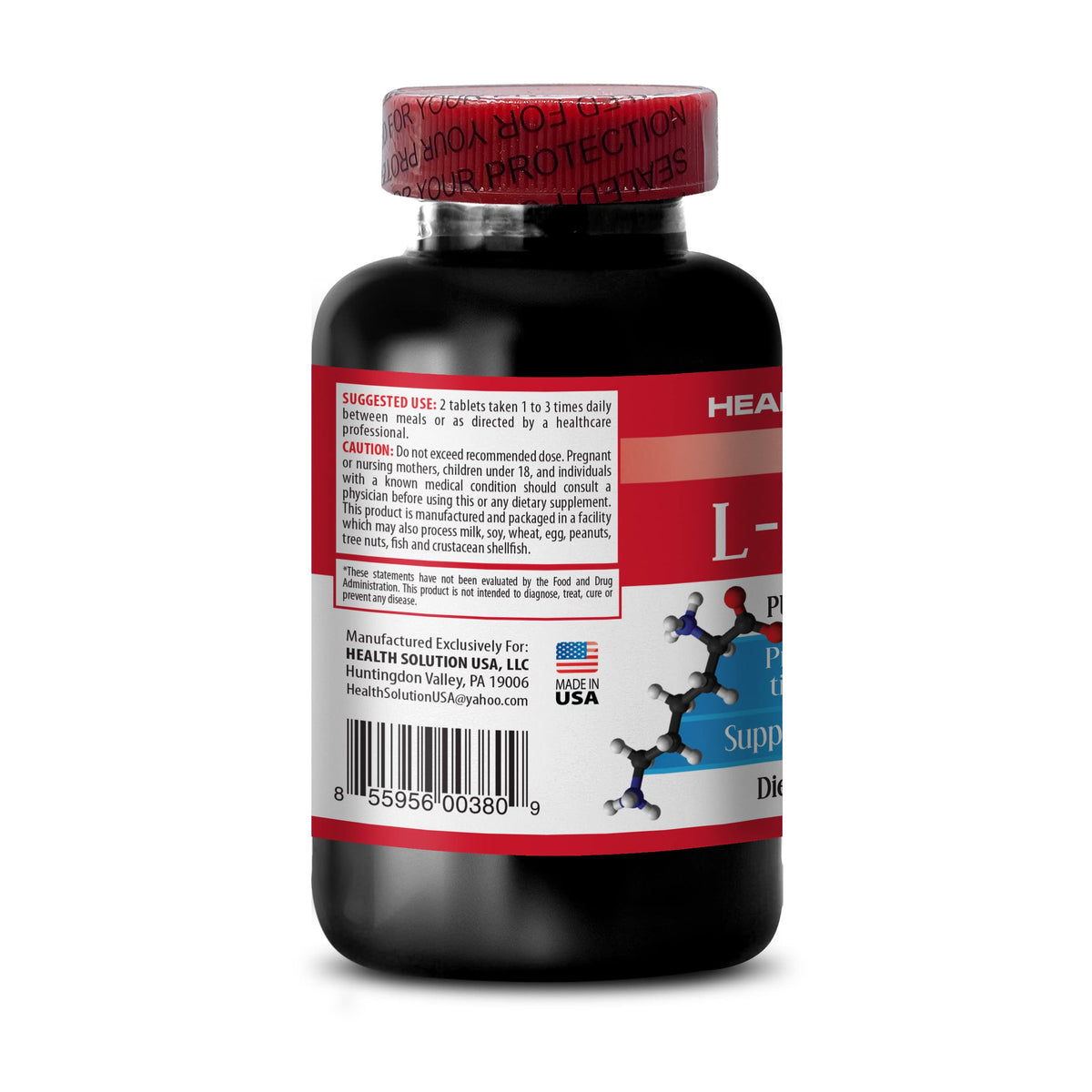 Health Solution Prime L-Lysine 1000 mg Tablets - 200 Count - image 3