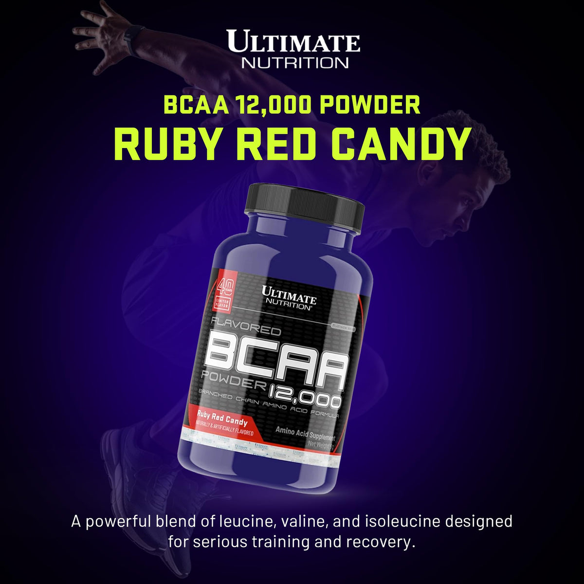 Ultimate Nutrition BCAA Powder 12000 Ruby Red Candy - 60 Servings - image 2