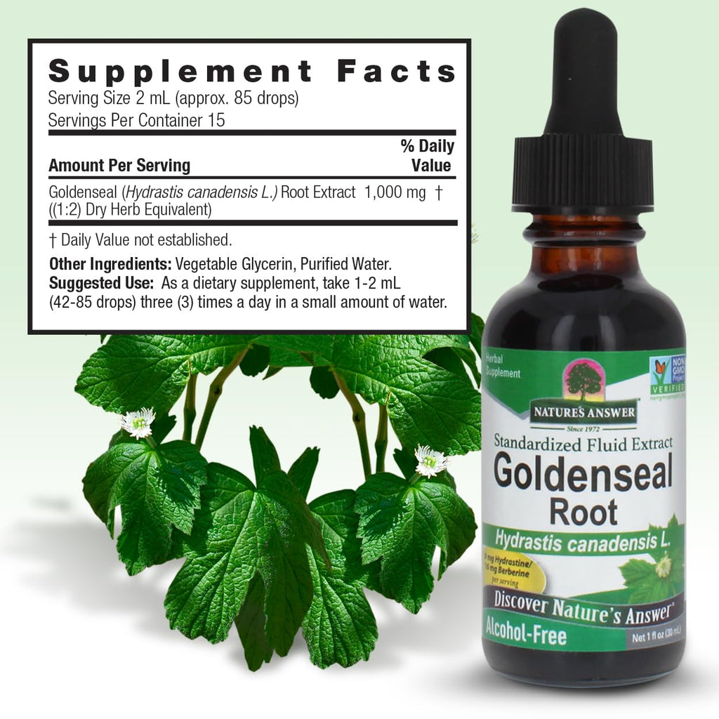 Nature's Answer Goldenseal Root Extract Immune Support - 2 Fl Oz - image 3
