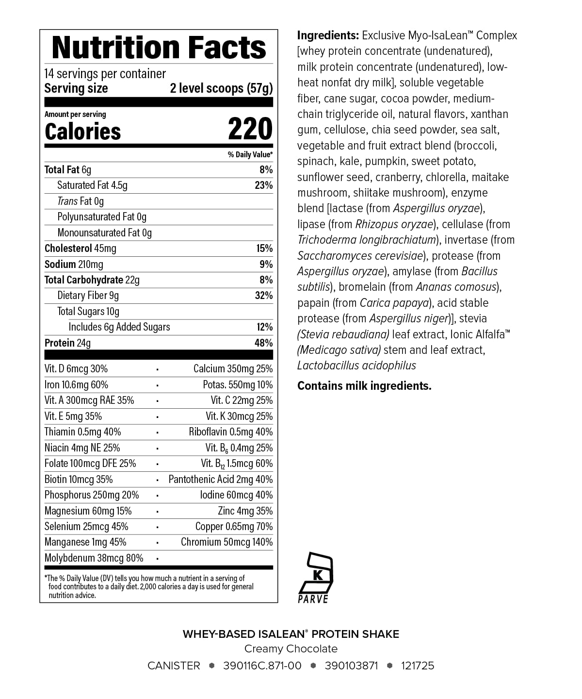 Isagenix IsaLean Protein Shake Creamy Chocolate - 28.1 oz - image 2