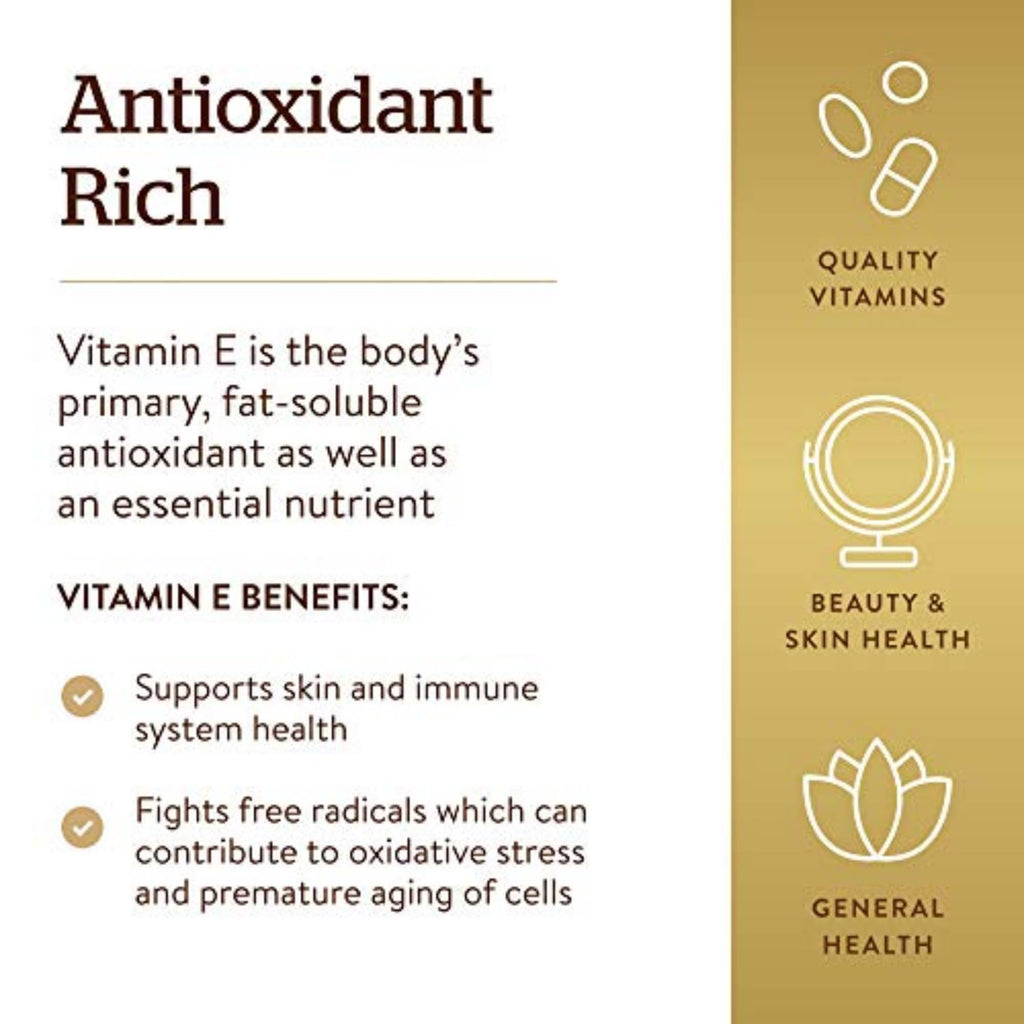 Solgar Vitamin E 400 IU Mixed Tocopherols - 100 Softgels - image 4