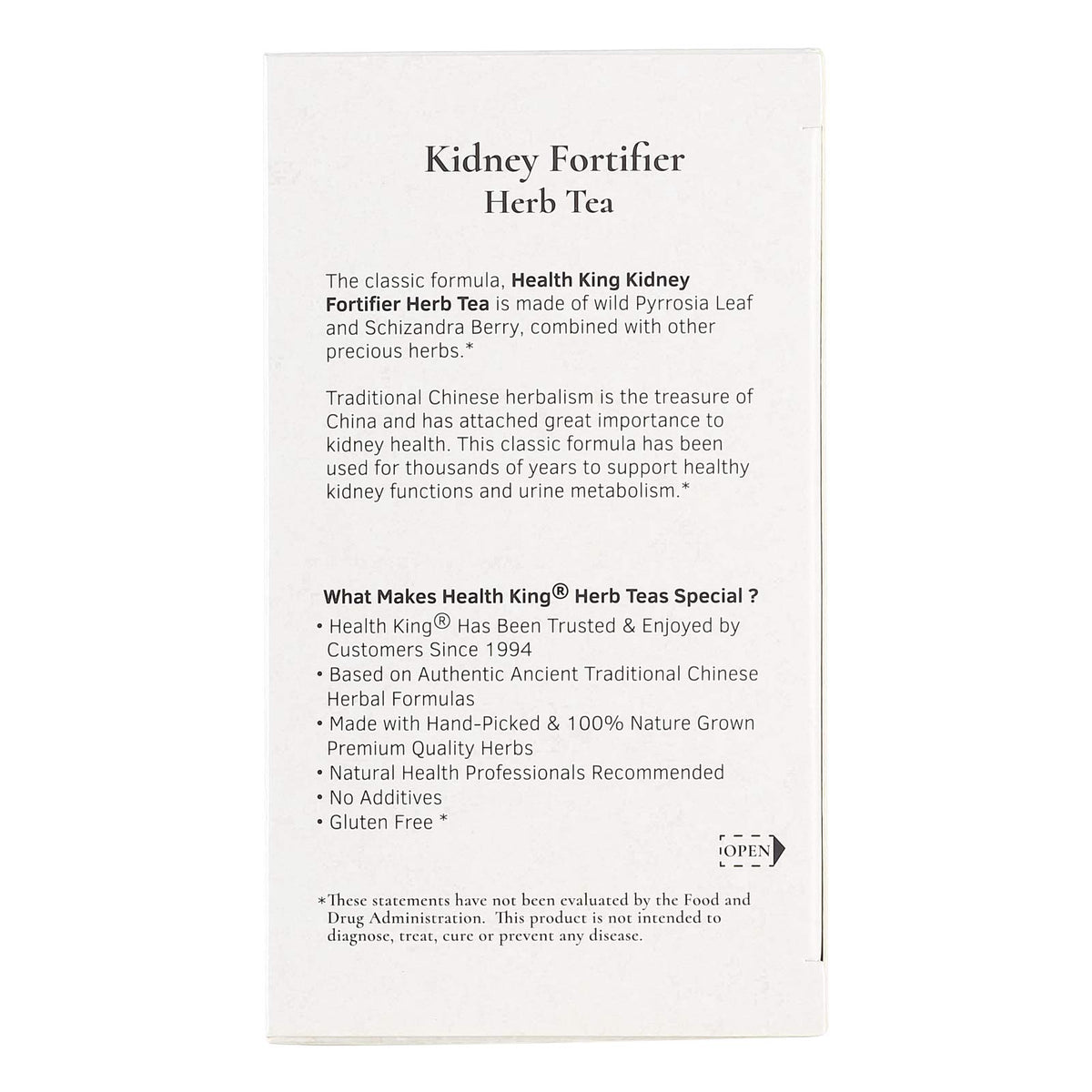 Health King Kidney Fortifier Herb Tea - 20 Teabags - image 2