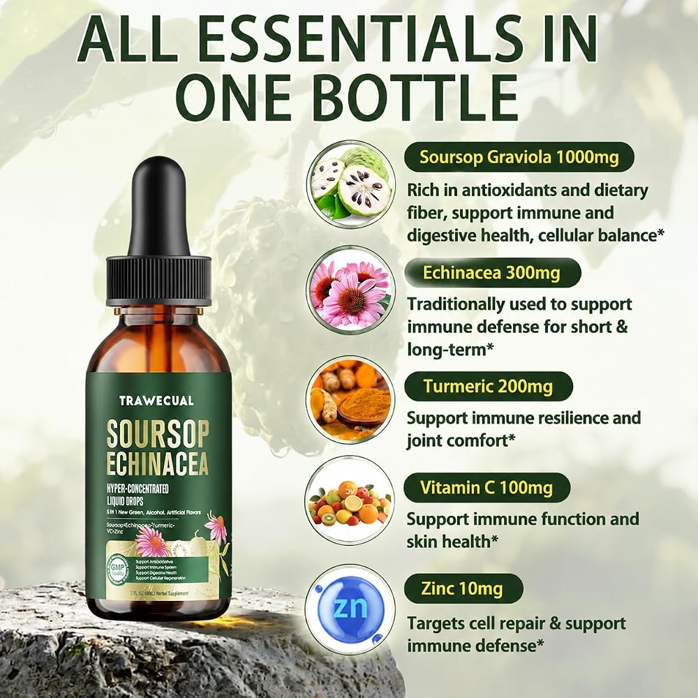 Trawecual Soursop Liquid Drops Herbal Supplement