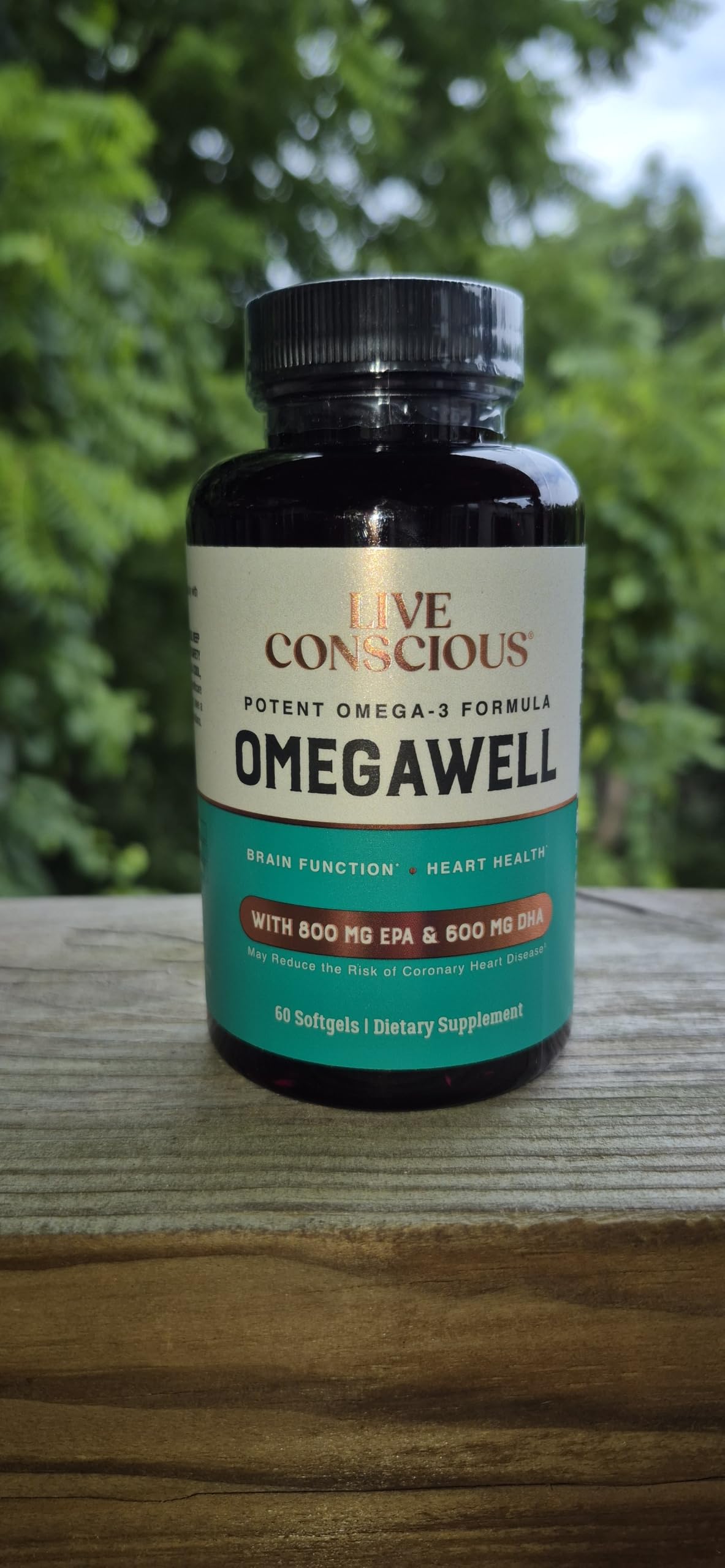 Live Conscious OmegaWell Fish Oil Omega-3 800 mg EPA 600 mg DHA - 120 Softgels - image 2