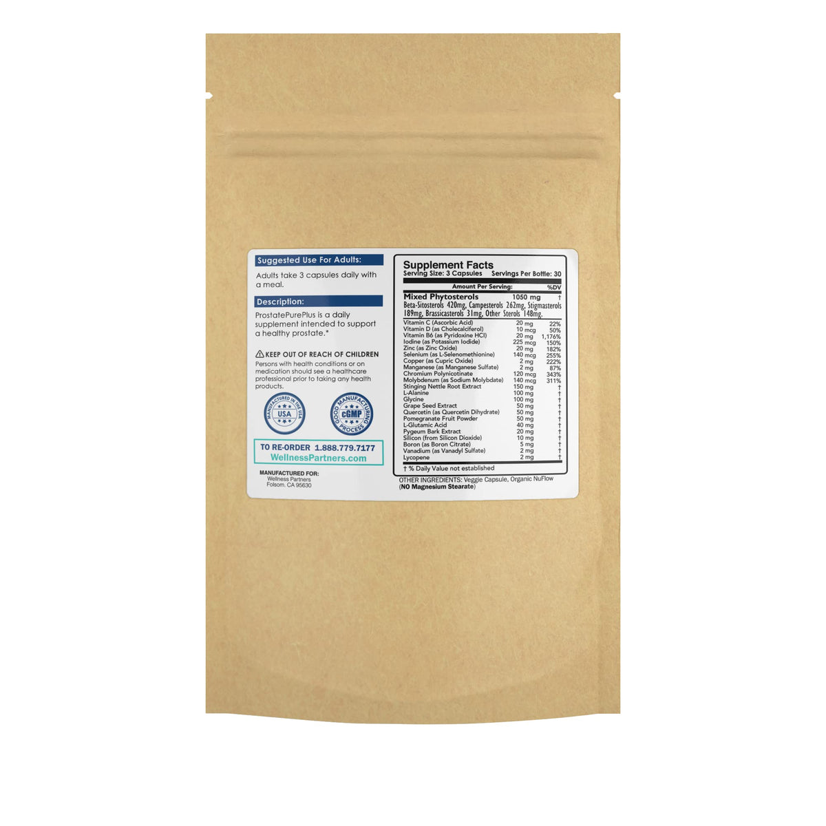 WellnessPartners ProstatePure Plus - 90 Capsules - image 2