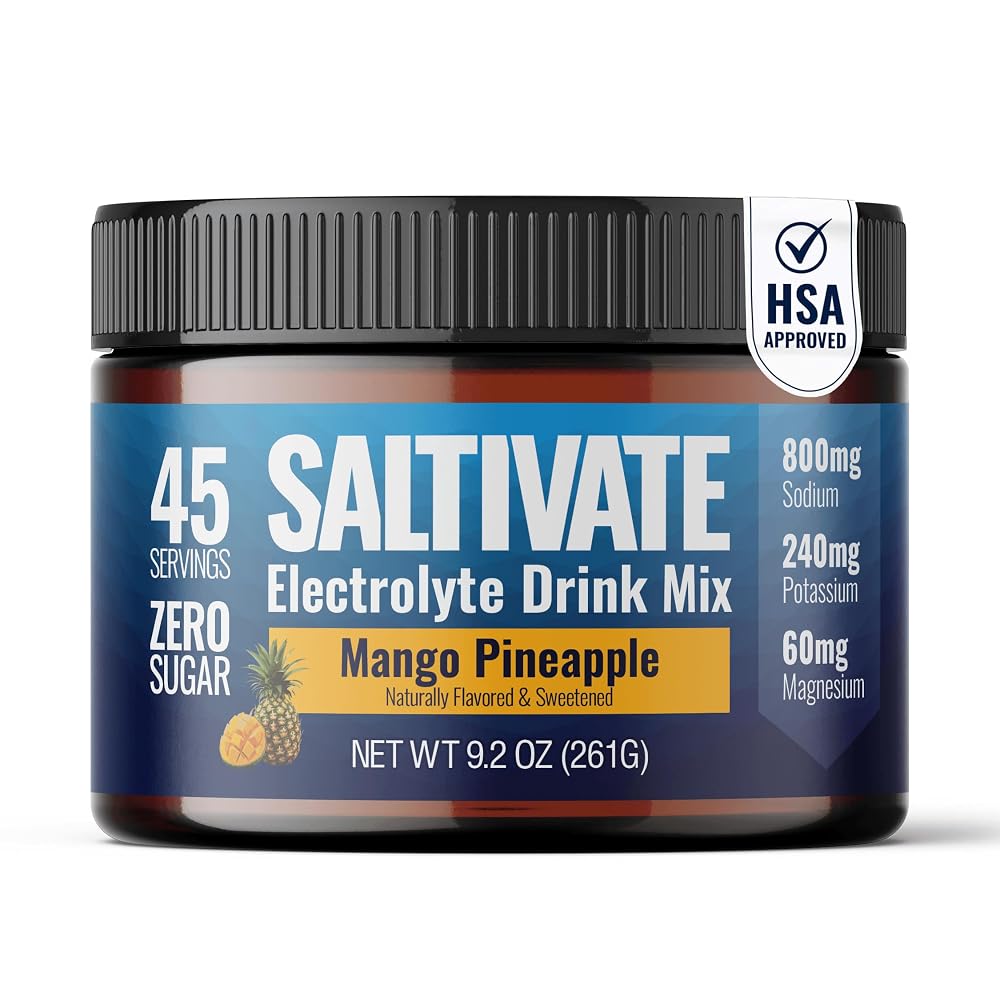 Saltivate Electrolytes Powder, Sugar Free, 800mg Sodium