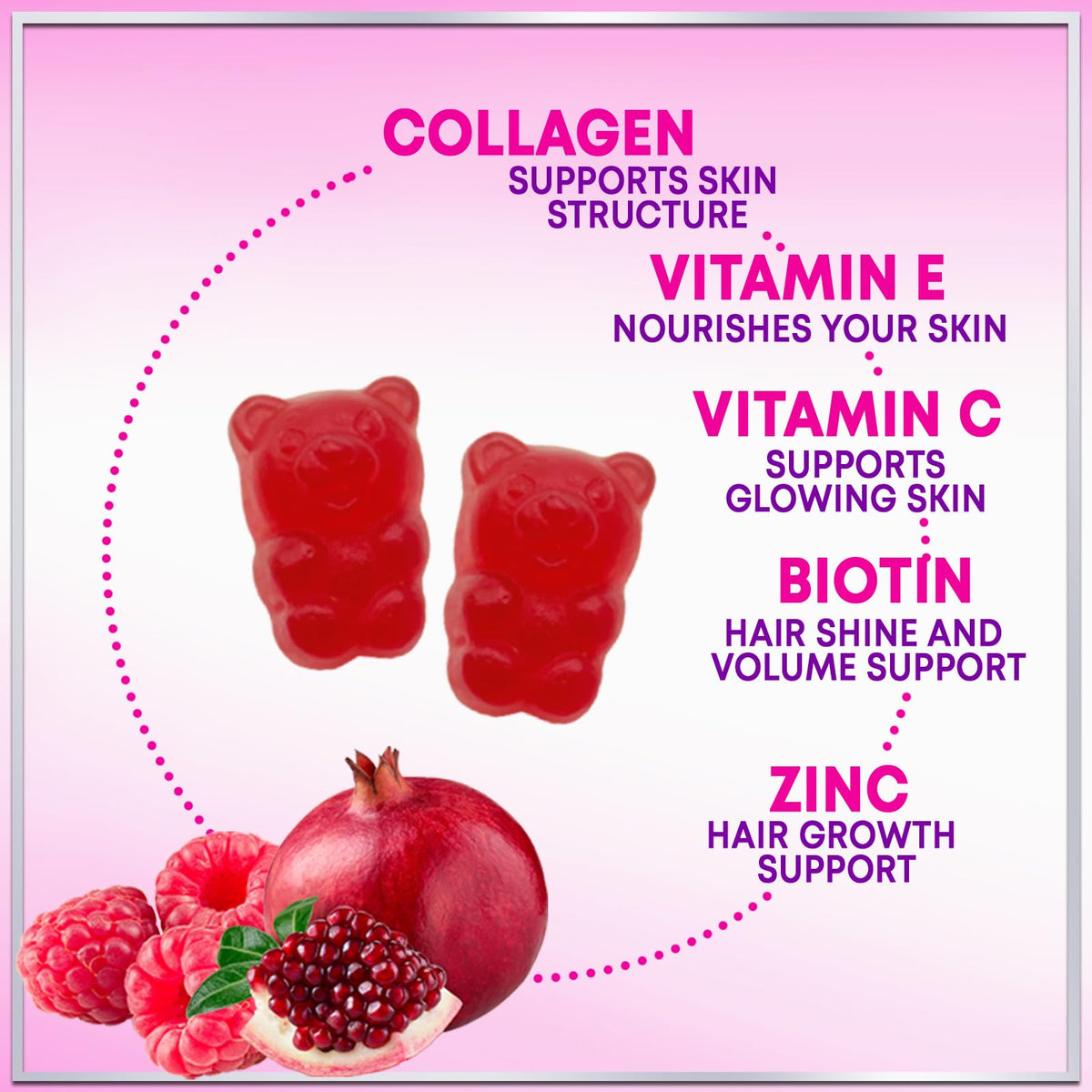 Hello Lovely! Collagen Gummies with Biotin for Hair, Skin & Nails - 60 Gummies - image 5