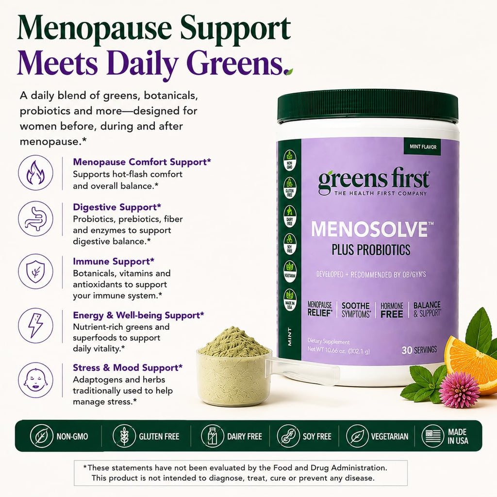 Greens First MenoSolve Plus Probiotics Powder - 30 Servings - image 2