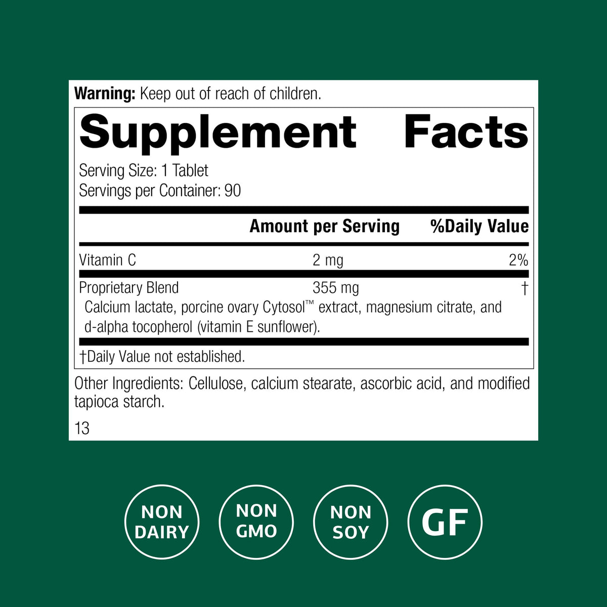 Standard Process Ovex P Women's Health Support - 90 Tablets - image 2