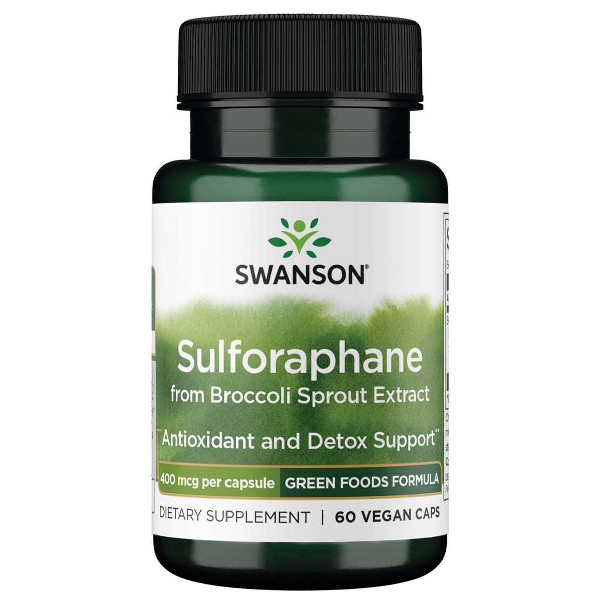 Swanson Broccoli Sprouts Sulforaphane Supplement for Liver Support - 60 Capsules