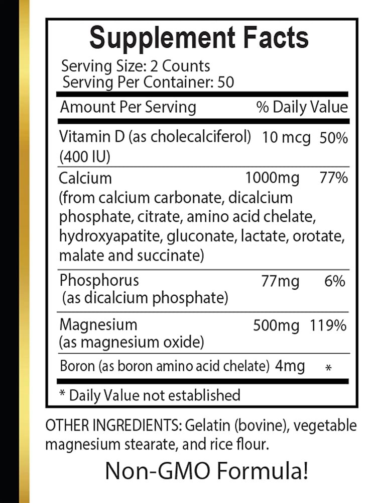OLANTA Calcium Magnesium with Vitamin D3 and Boron - 300 Capsules - image 7