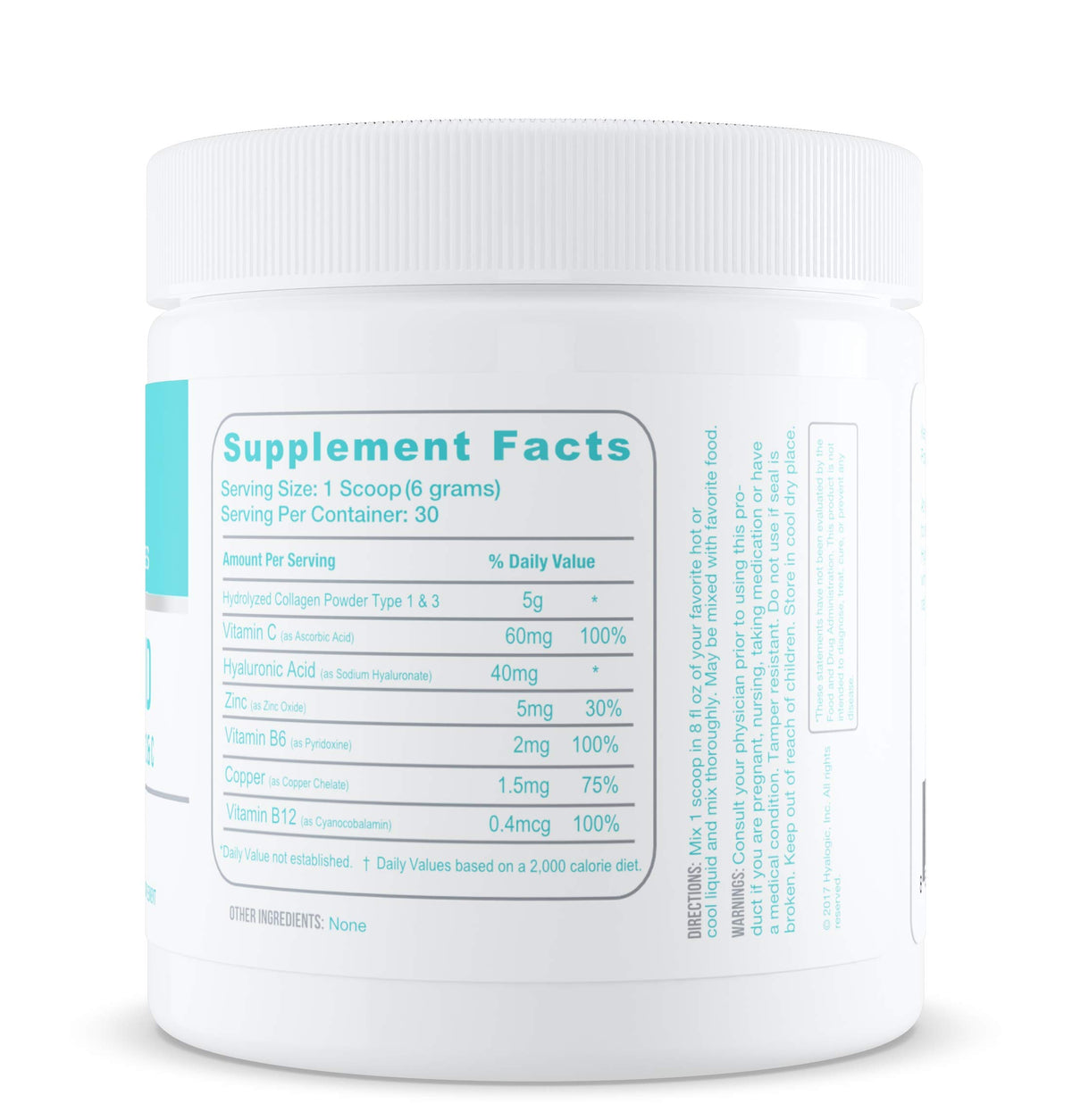 Hyalogic HA Collagen Powder for Skin & Joints - 6.4 oz - image 2