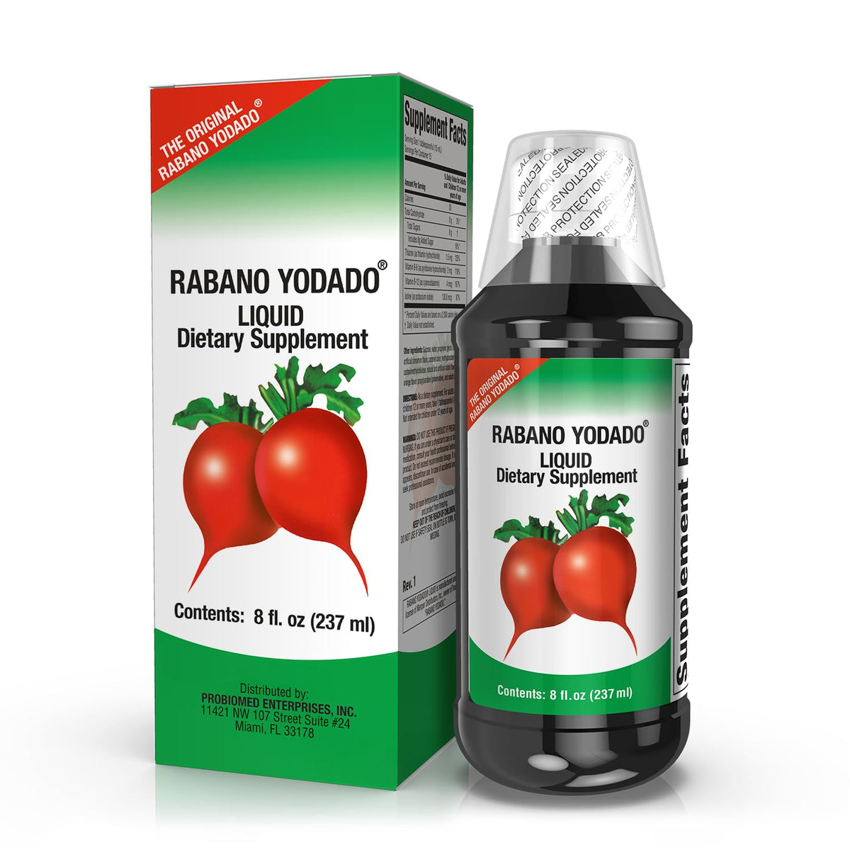 Rabano Yodado Iodine Supplement Liquid - 8 fl oz