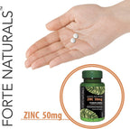 FORTE NATURALS Zinc 50mg Tablets for Sensitive Stomachs - 60 Tablets - image 6