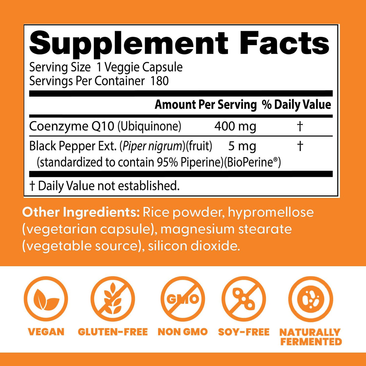 Doctor's Best CoQ10 400mg with BioPerine - 180 Vegetarian Capsules - image 3