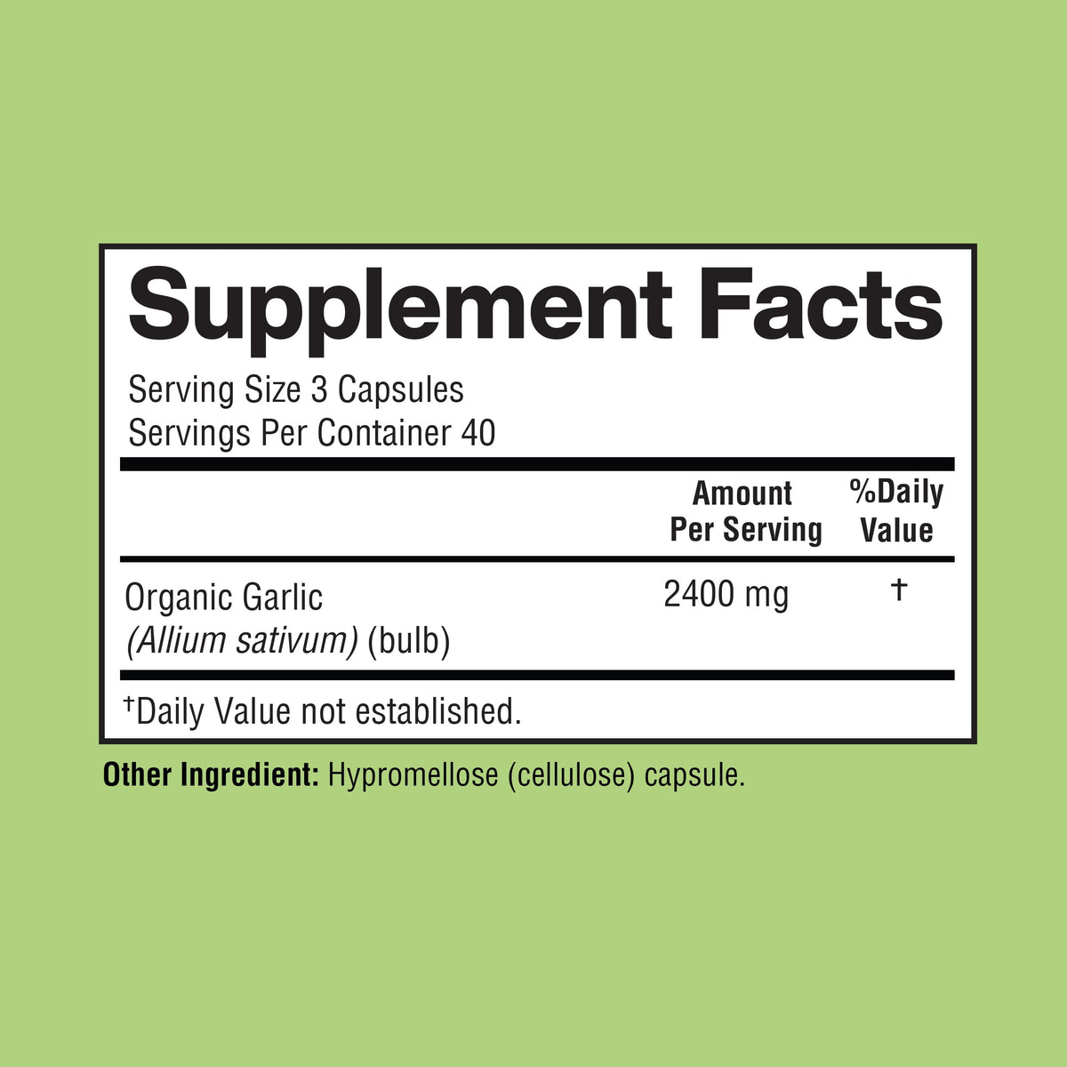 Happi Mi Nutrition Garlic Capsules 2400mg Immune Support - 120 Count - image 3
