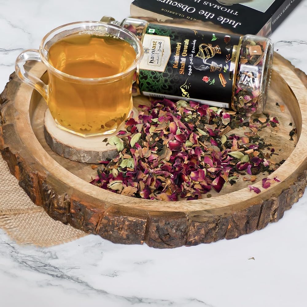 Hamiast Kashmiri Shahi Qawah Green Tea with Saffron - 100g - image 9