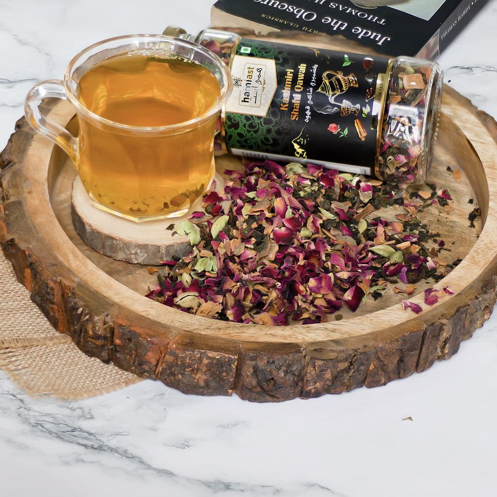 Hamiast Kashmiri Shahi Qawah Green Tea with Saffron - 100g - image 9