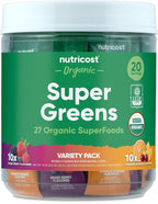 Nutricost Organic Super Greens Variety Pack - 20 Stickpacks