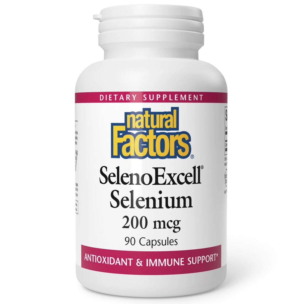 Natural Factors SelenoExcell Selenium 200mcg Antioxidant - 90 Capsules